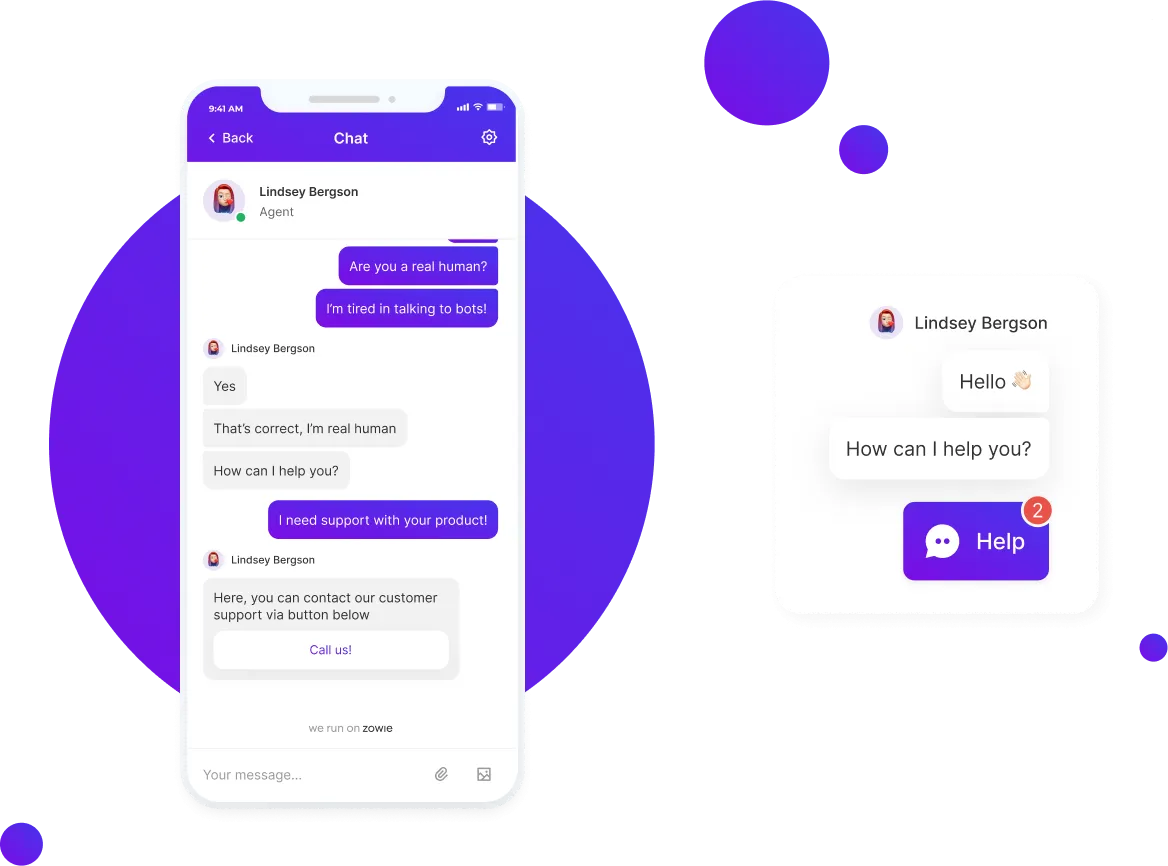 zowie mobile chatbot case study image