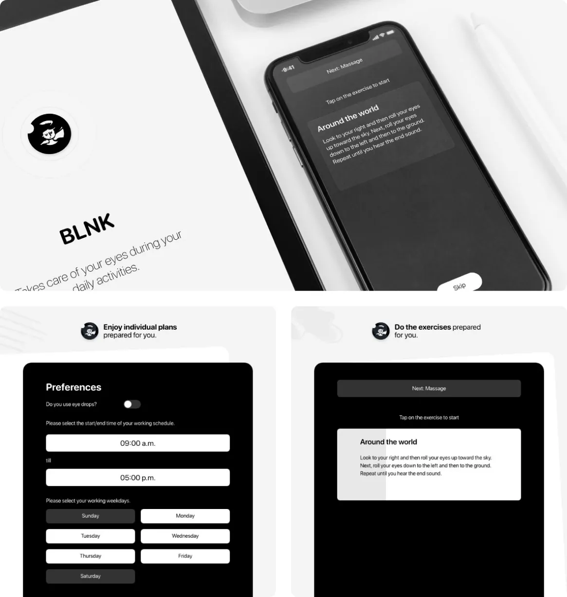 blnk iOS mobile app design image